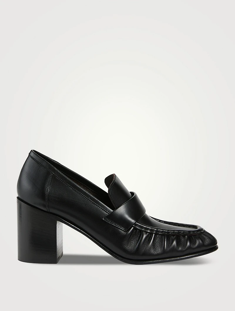 Leather Loafer Pumps