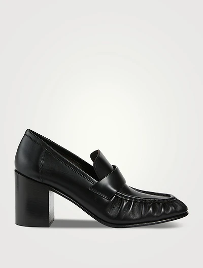 Leather Loafer Pumps