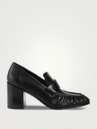 Leather Loafer Pumps