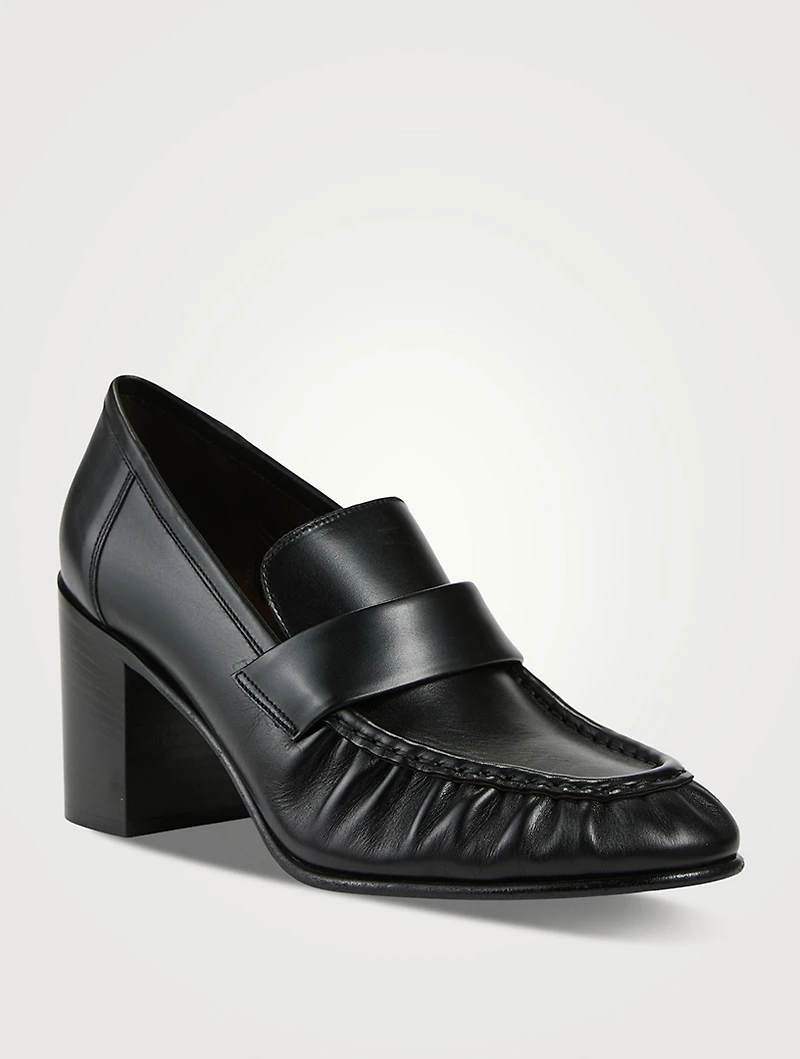 Leather Loafer Pumps