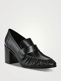 Leather Loafer Pumps