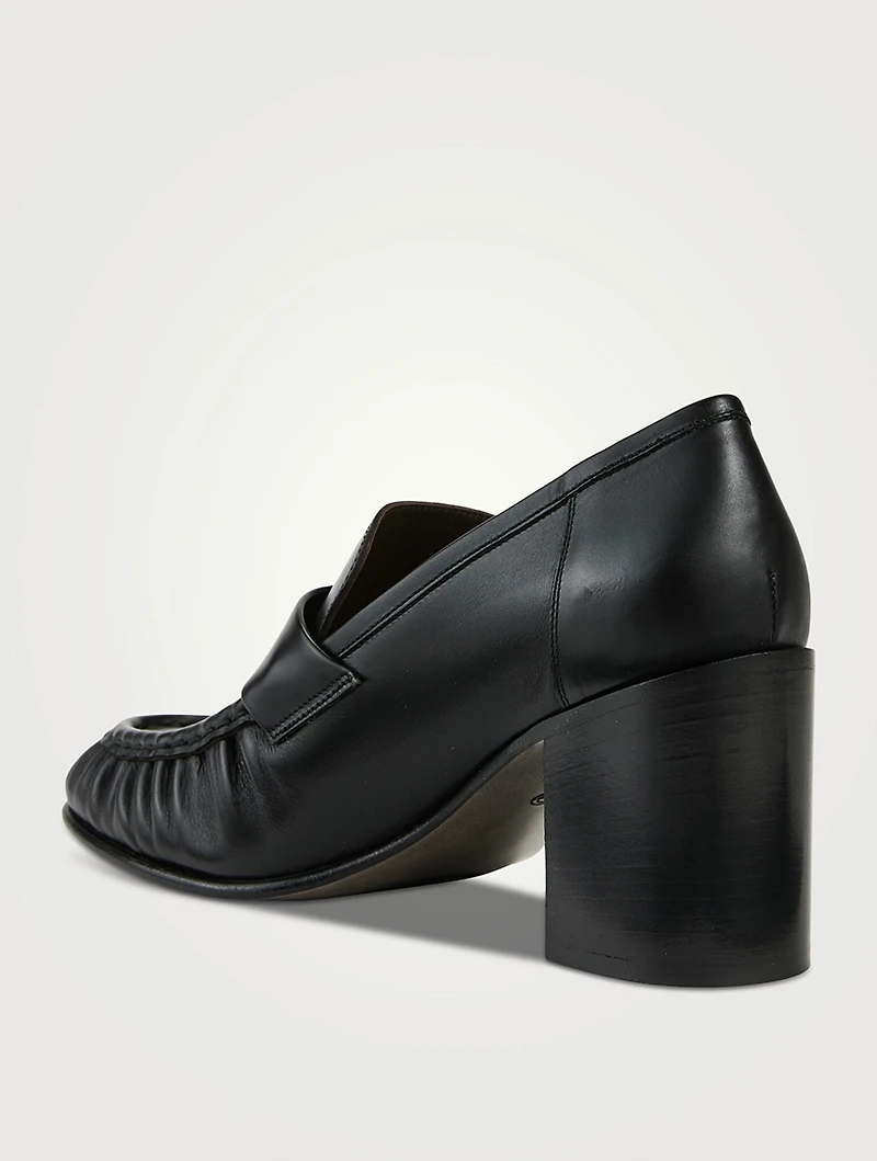 Leather Loafer Pumps