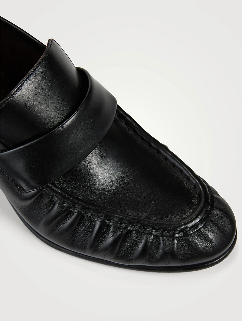 Leather Loafer Pumps
