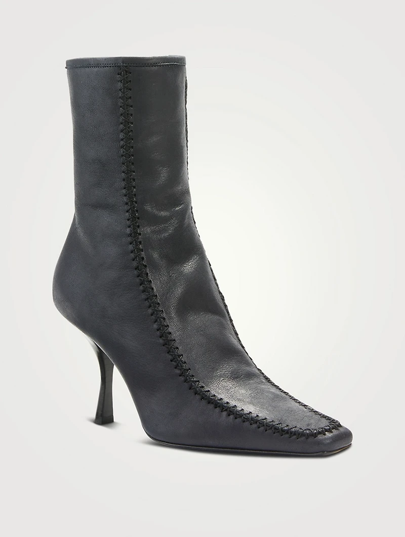 Leather Romy Heeled Ankle Boots