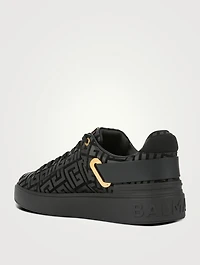 B-Court Leather And Suede Monogram Sneakers