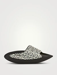 B-IT-Puffy Quilted Leather Slide Sandals With Monogram