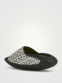 B-IT-Puffy Quilted Leather Slide Sandals With Monogram
