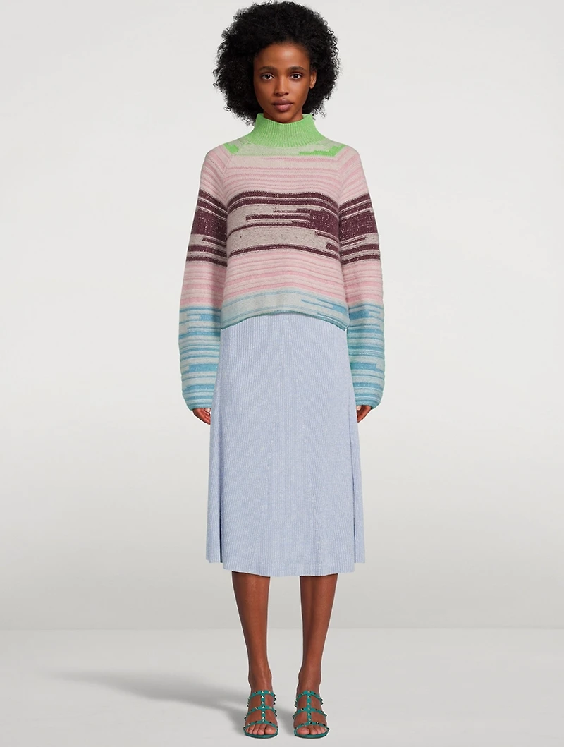 Mix N Marl Cashmere Mockneck Sweater