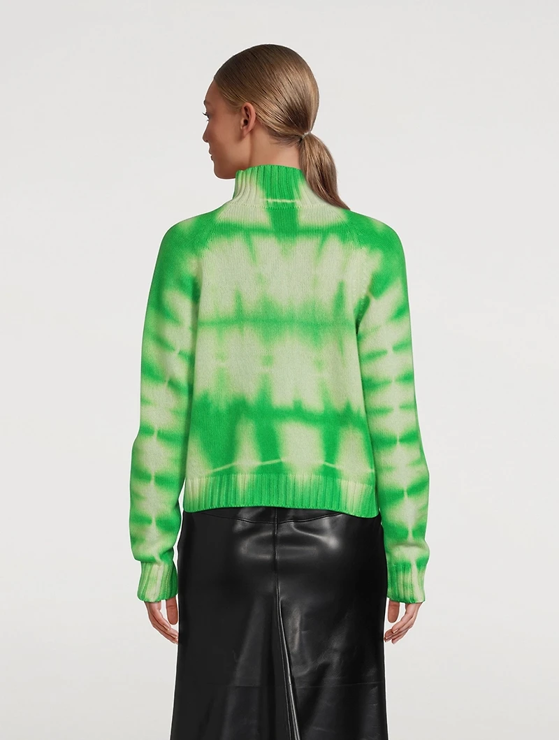 Geo Cashmere Mockneck Sweater