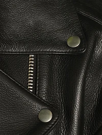 Xenia Cropped Leather Jacket