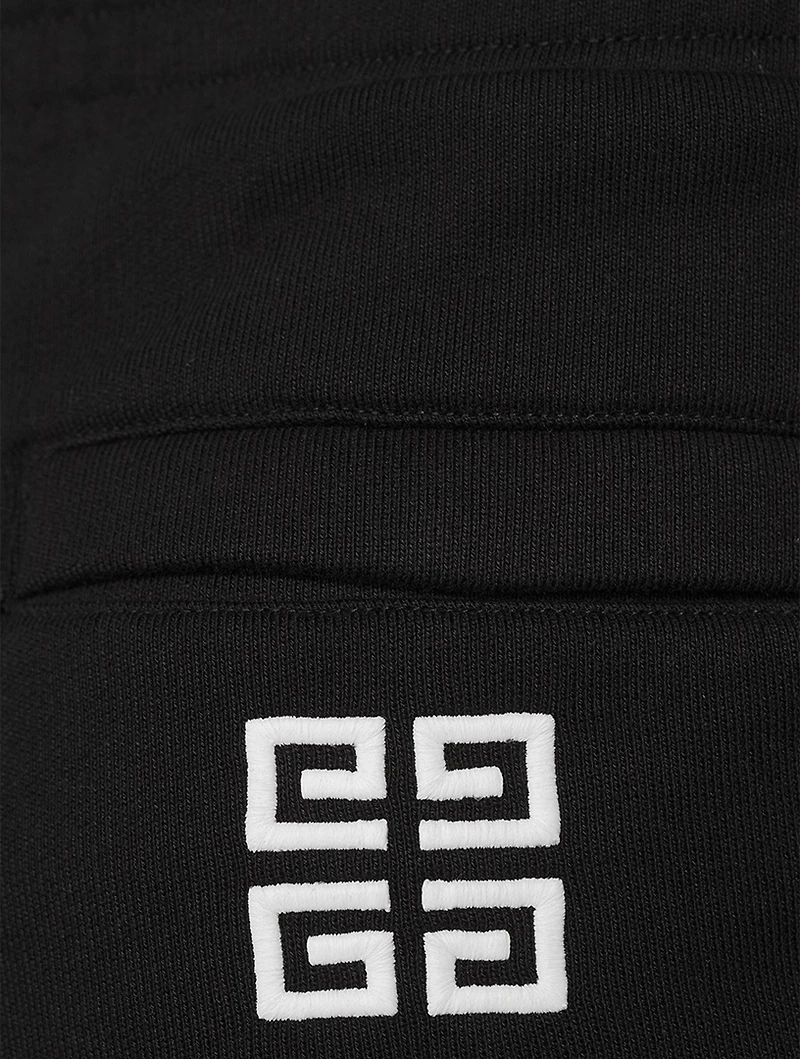 Fleece Embroidered Slim-Fit Jogger Pants