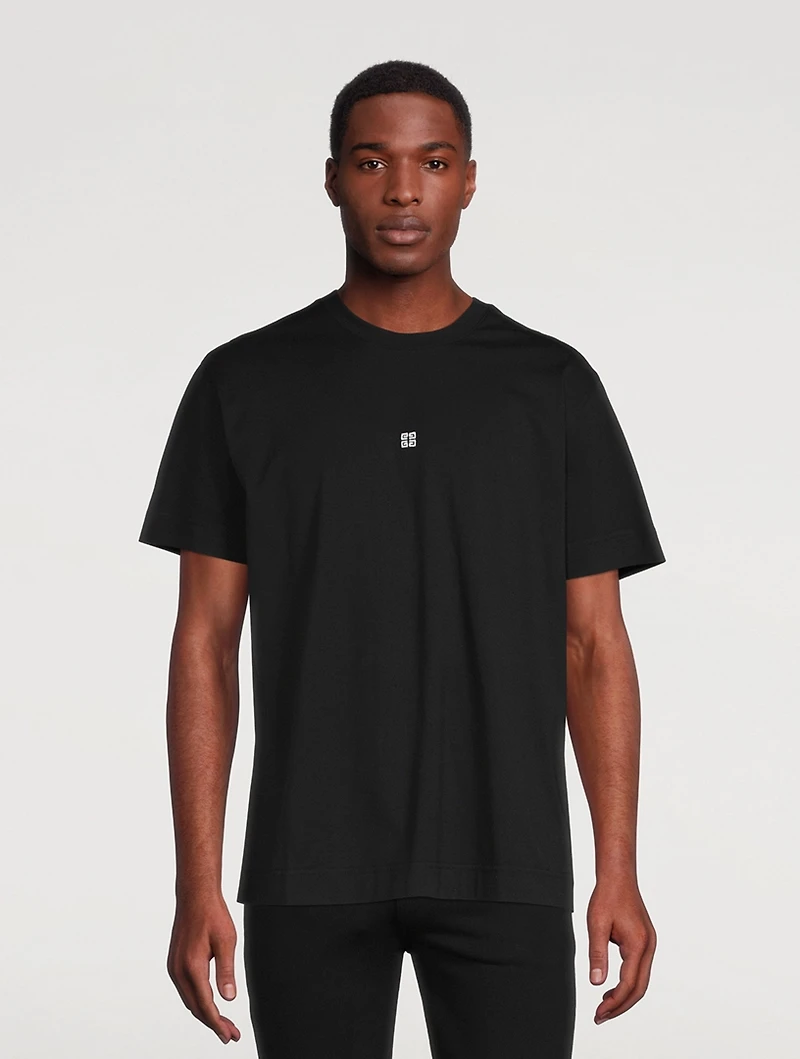 Cotton T-Shirt With 4G Embroidery