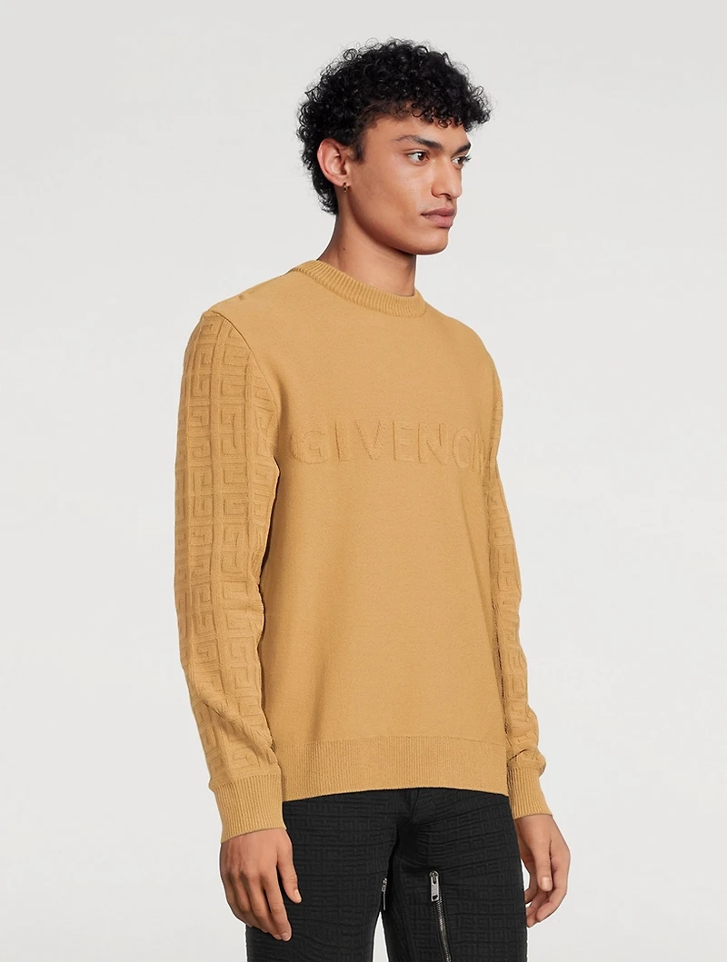 Long-Sleeve Sweater With 4G Sleeves