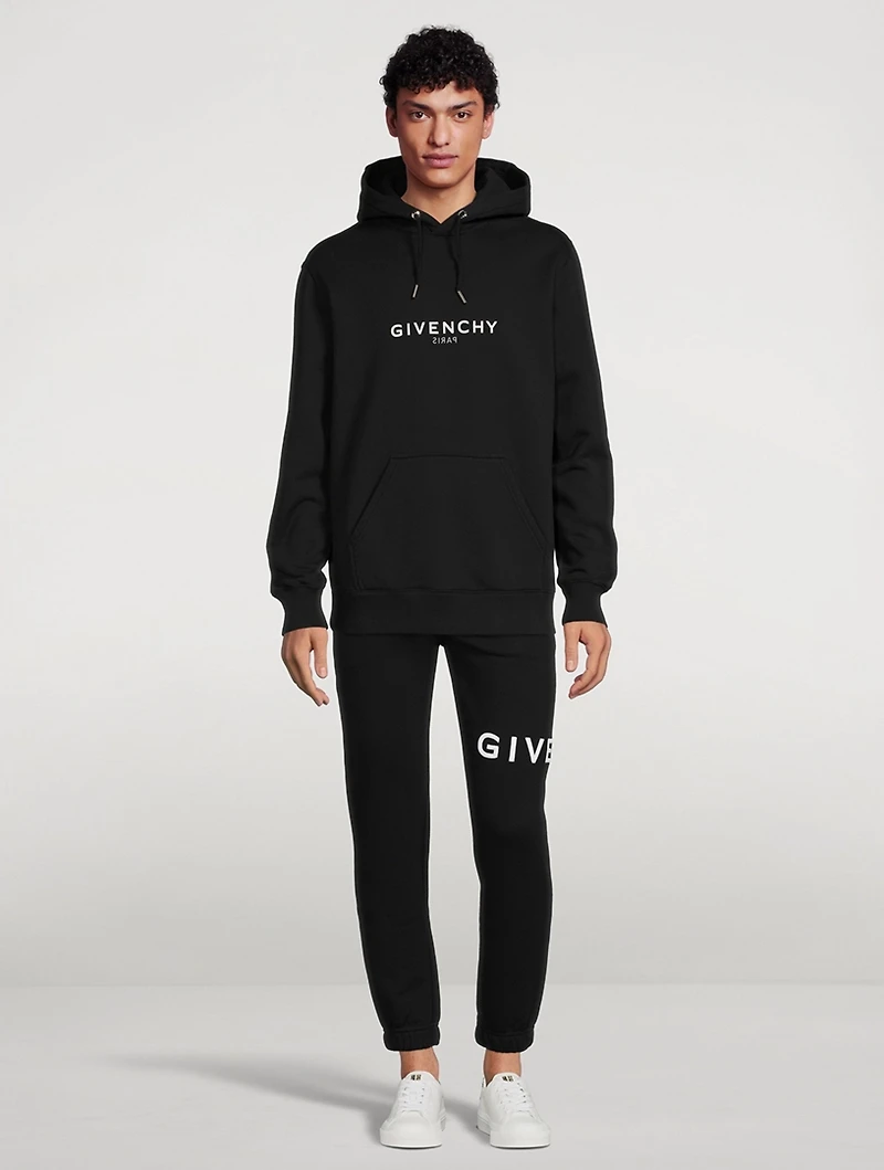 Fleece Hoodie With Reverse Logo