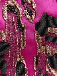 Embellished Satin Shoulder Bag