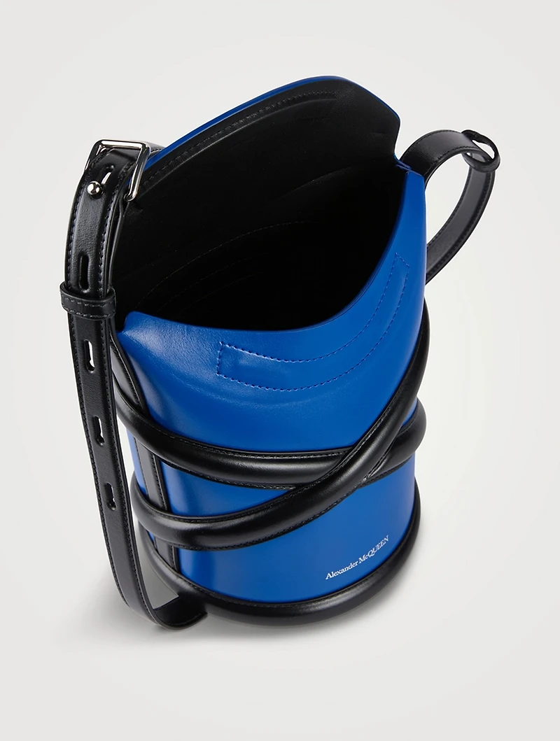 Small The Curve Leather Bucket Bag