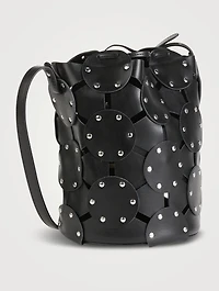 Paco Wheel Leather Bucket Bag