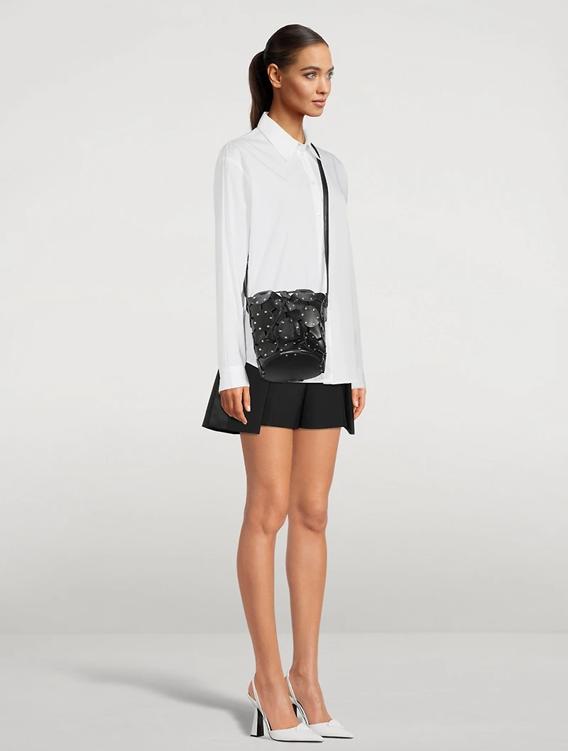 Paco Wheel Leather Bucket Bag