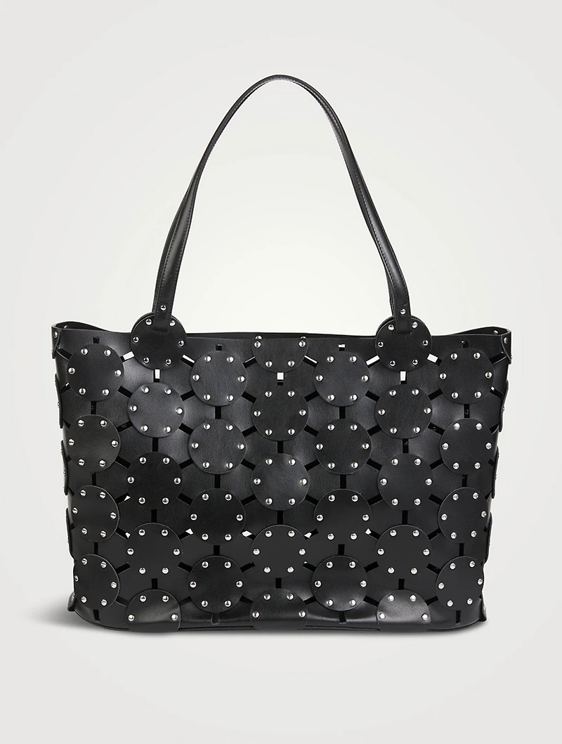 Paco Wheel Leather Tote Bag