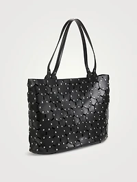 Paco Wheel Leather Tote Bag
