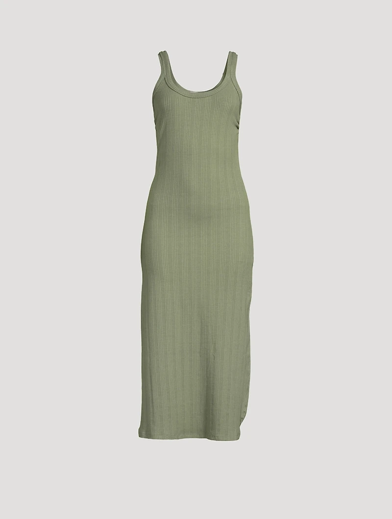 West Ribbed Midi Tank Dress