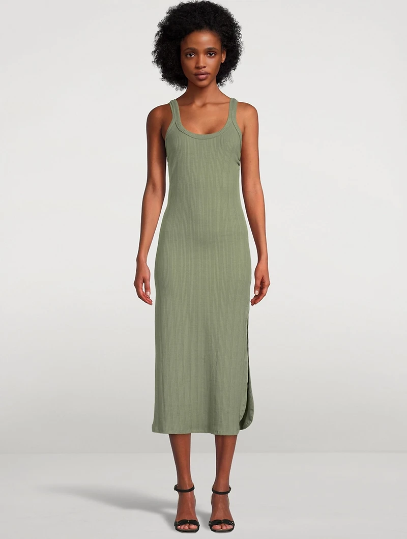 West Ribbed Midi Tank Dress