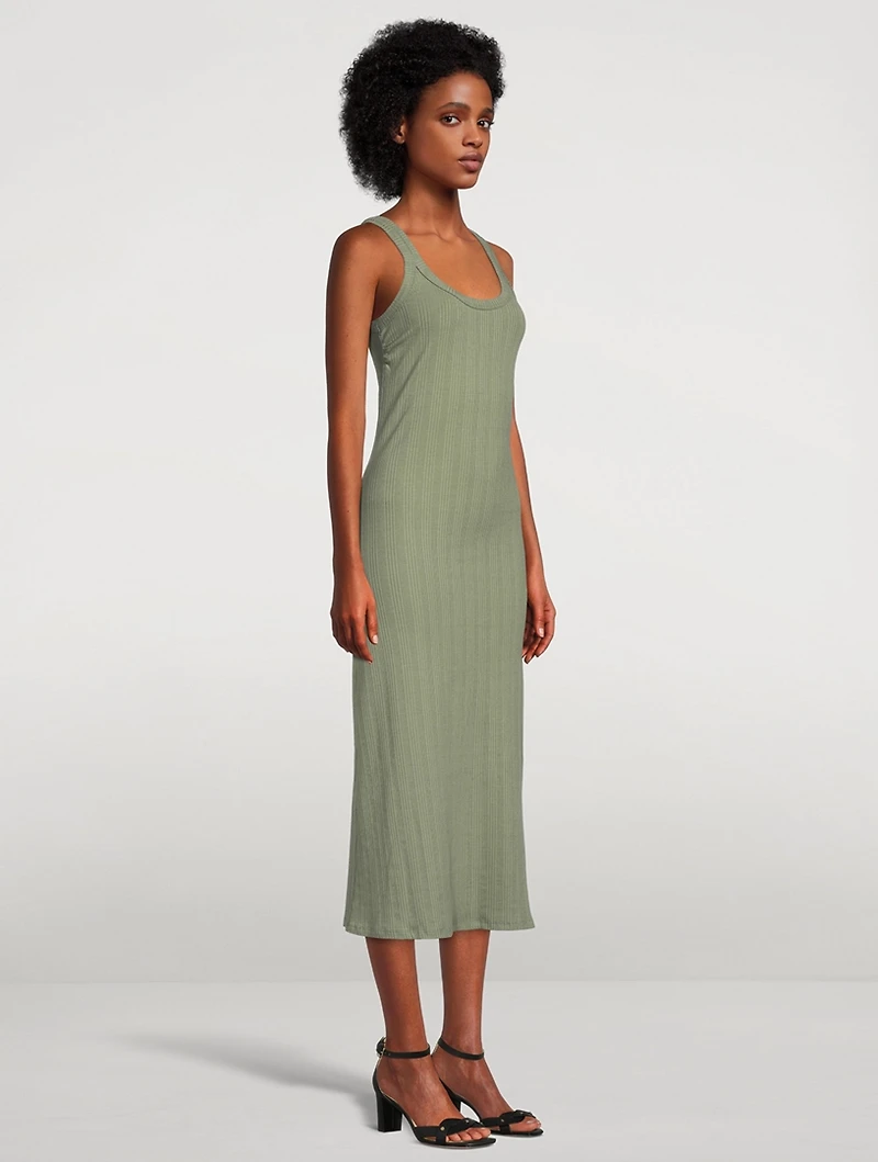 West Ribbed Midi Tank Dress