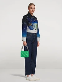 Denim Jacket Vol Au Nuit Print