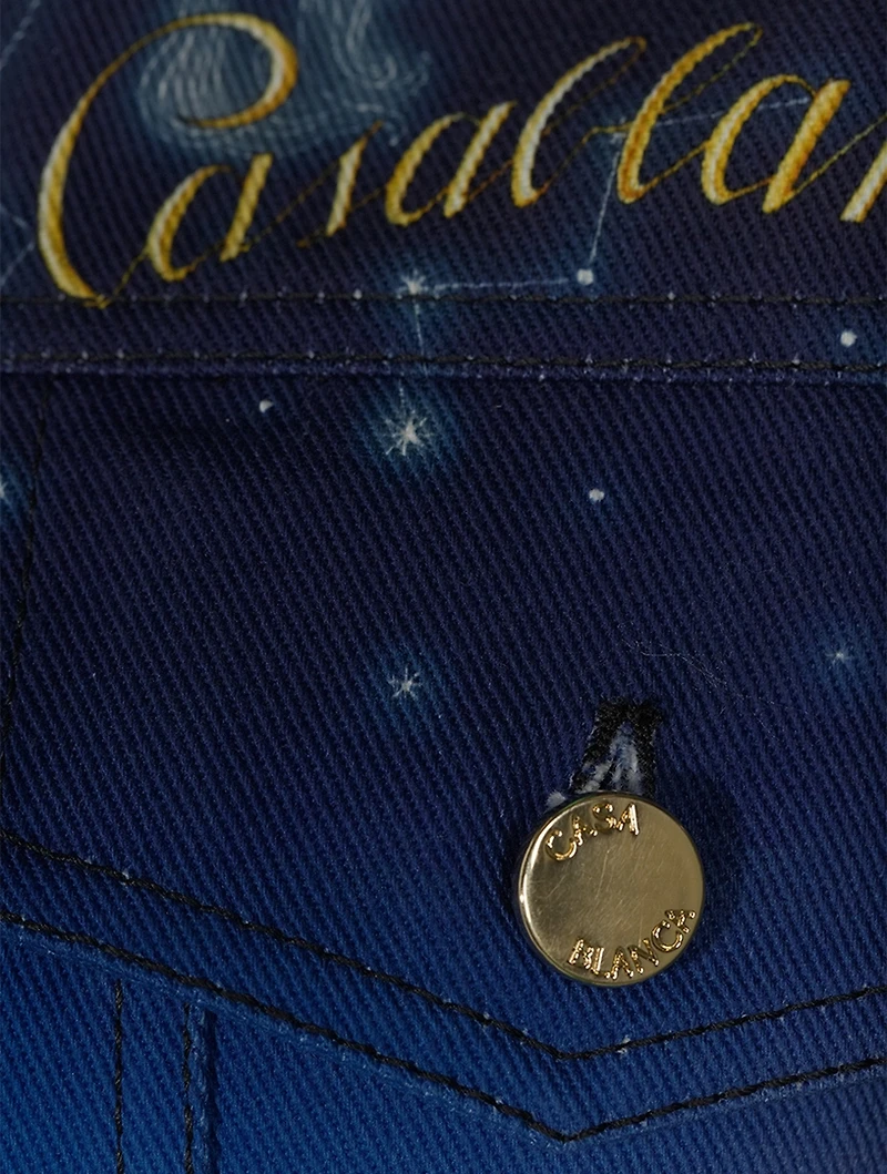 Denim Jacket Vol Au Nuit Print