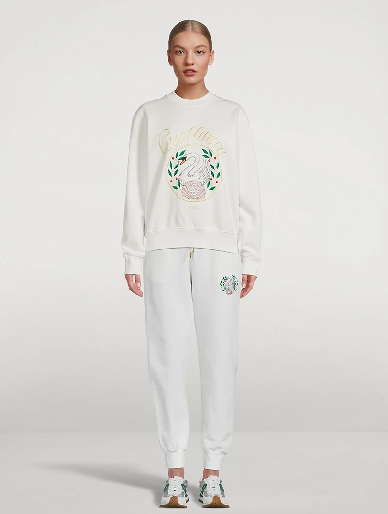 Emblem De Cygne Cotton Sweatpants