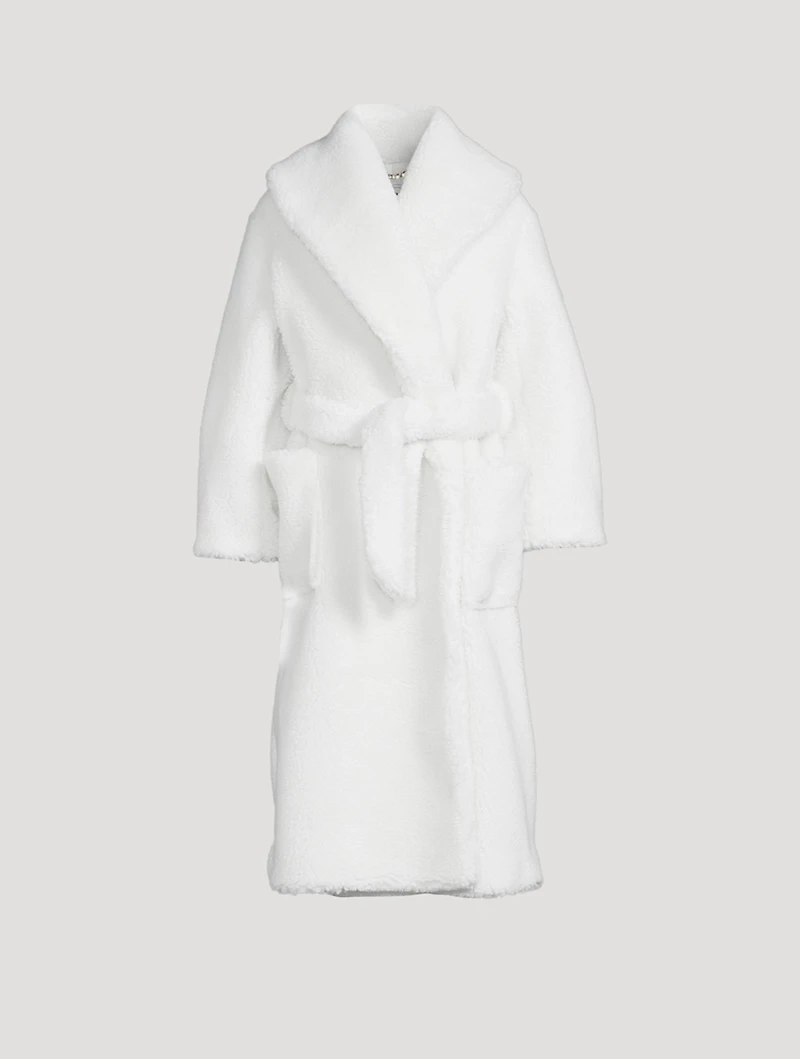 Belted Faux Shearling Coat