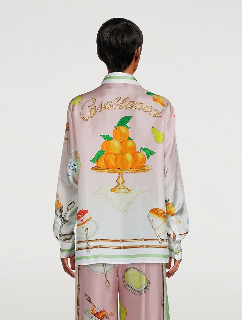 Ne Pas Deranger Printed Silk Shirt