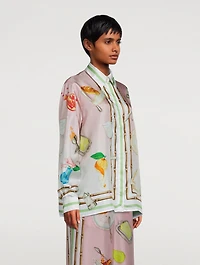 Ne Pas Deranger Printed Silk Shirt