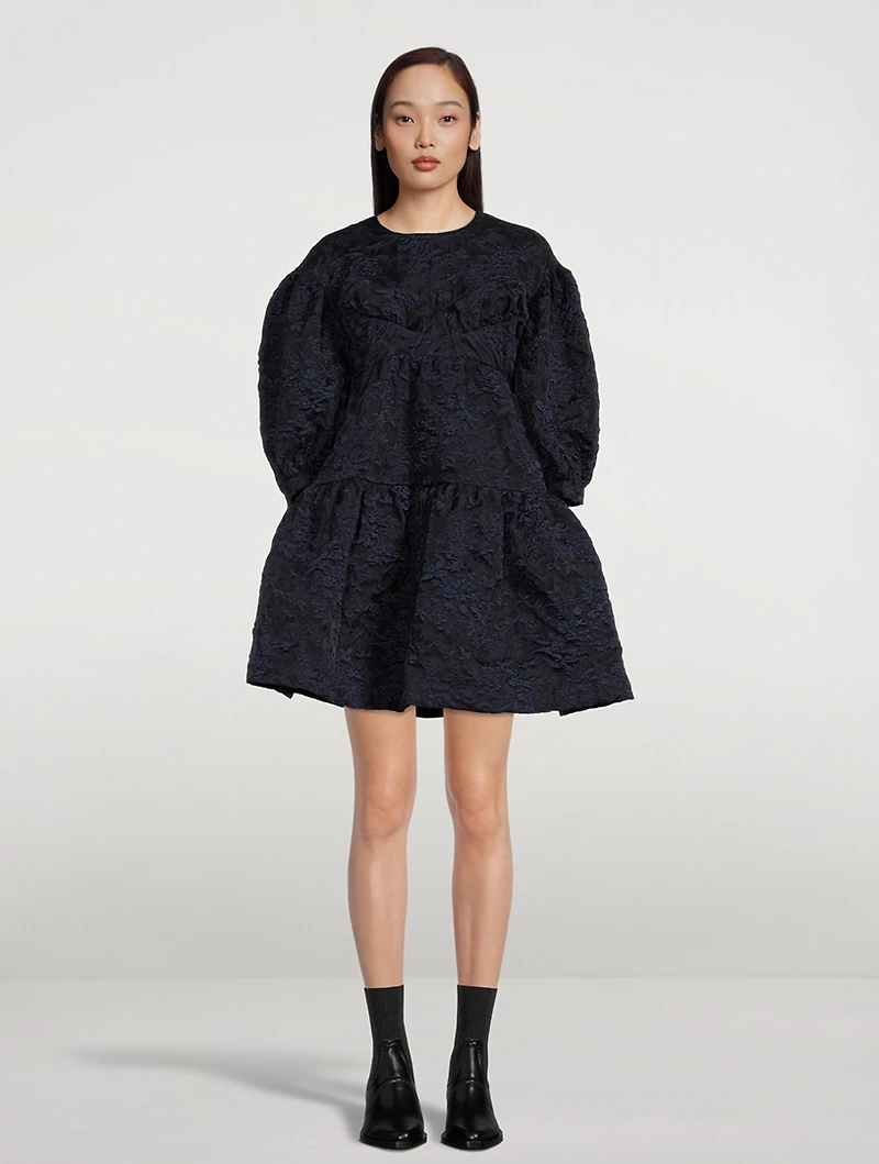 Short Signature Sleeve Bustier Dress