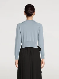 Embellished Wool And Silk Cardigan