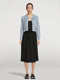 Embellished Wool And Silk Cardigan