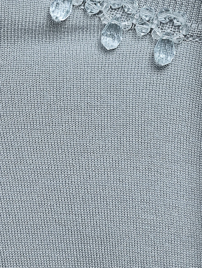 Embellished Wool And Silk Cardigan