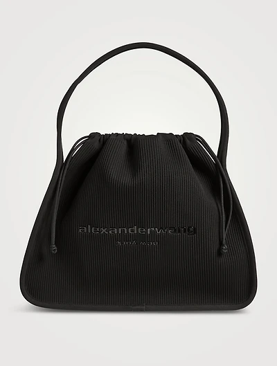 Large Ryan Rib-Knit Shoulder Bag