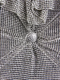 Heart Pillow Crystal Mesh Clutch