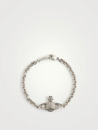 Mini Bas Relief Chain Bracelet With Crystals