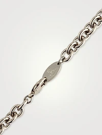 Mini Bas Relief Chain Necklace With Crystals