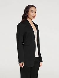 Wool Collarless Blazer