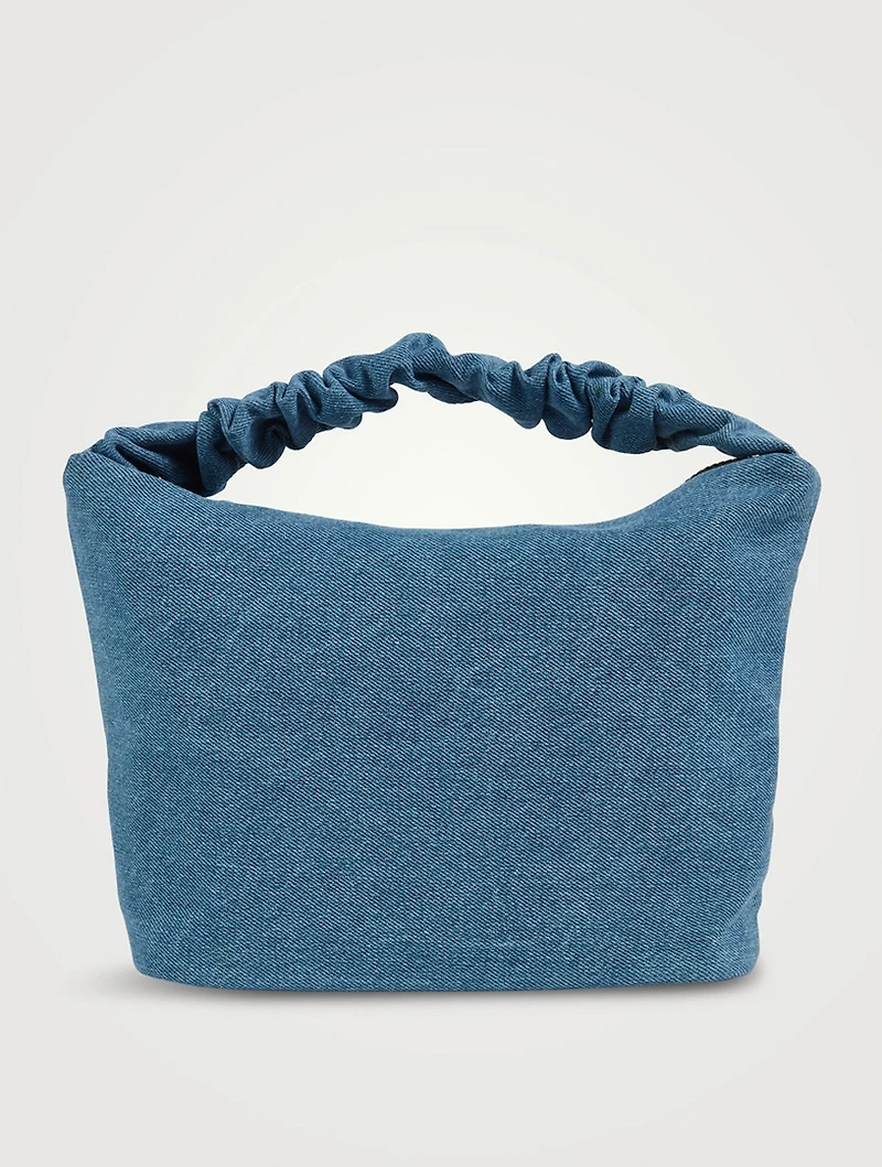 Denim Scrunch Handle Bag