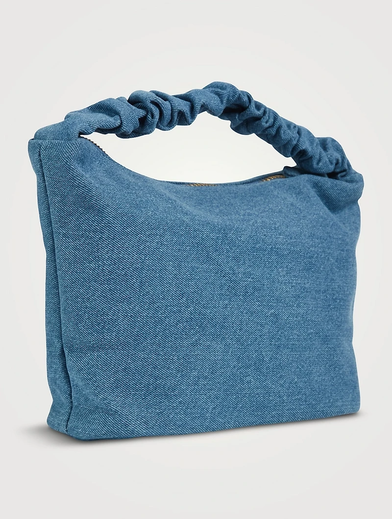 Denim Scrunch Handle Bag