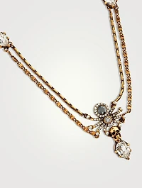 Spider Necklace With Crystals