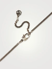 Pavé Skull Pendant Necklace With Crystals