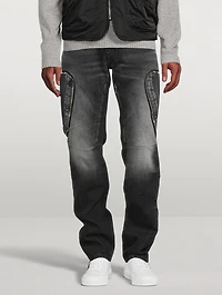 Cotton Slim-Fit Jeans With Zippers