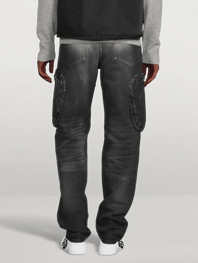 Cotton Slim-Fit Jeans With Zippers