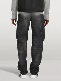 Cotton Slim-Fit Jeans With Zippers