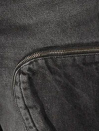 Cotton Slim-Fit Jeans With Zippers